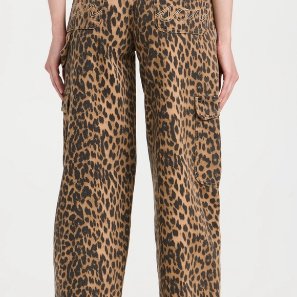 Damson Madder Leopard Print Wide-Leg Pants - Picture 2 of 3